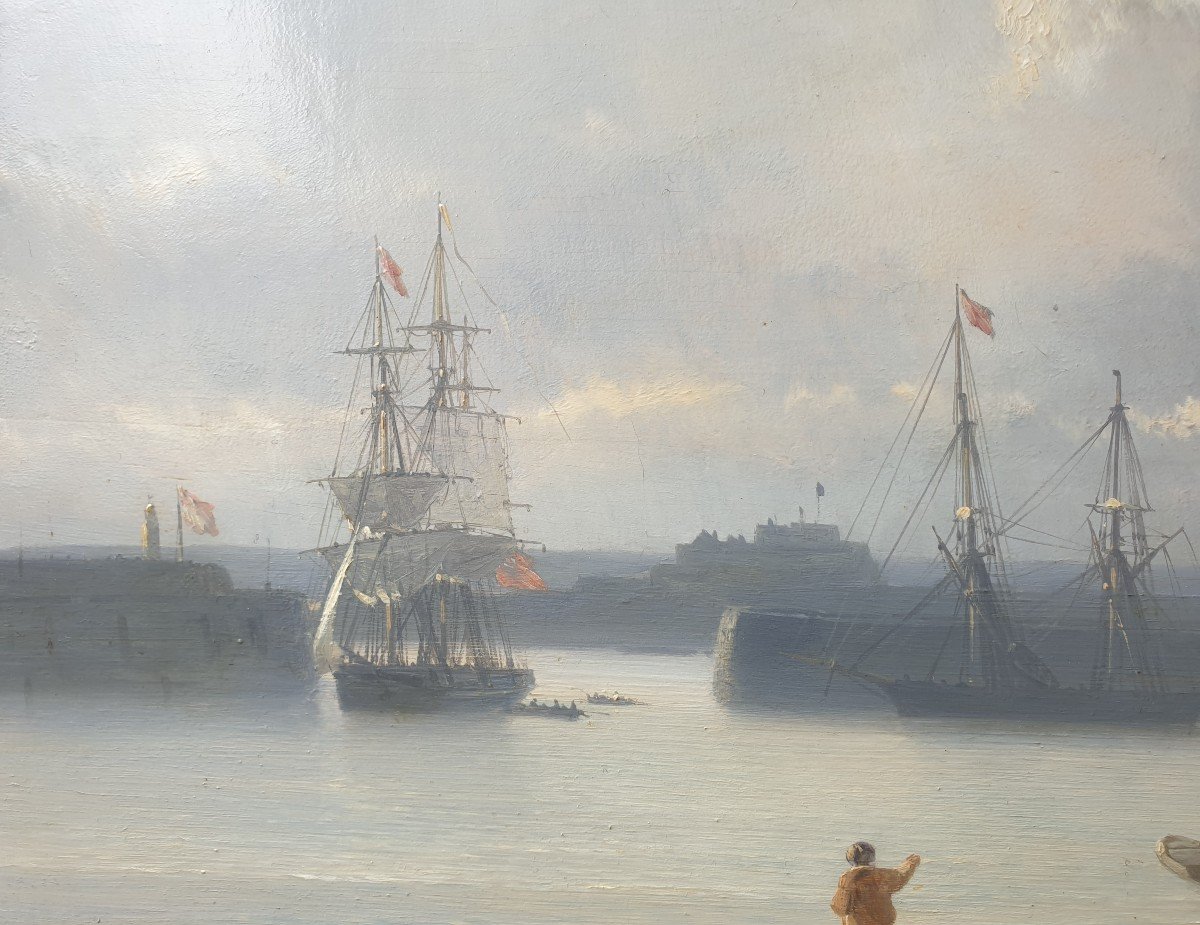 Jules Hintz - The Entrance To The Port Of Jersey-photo-3