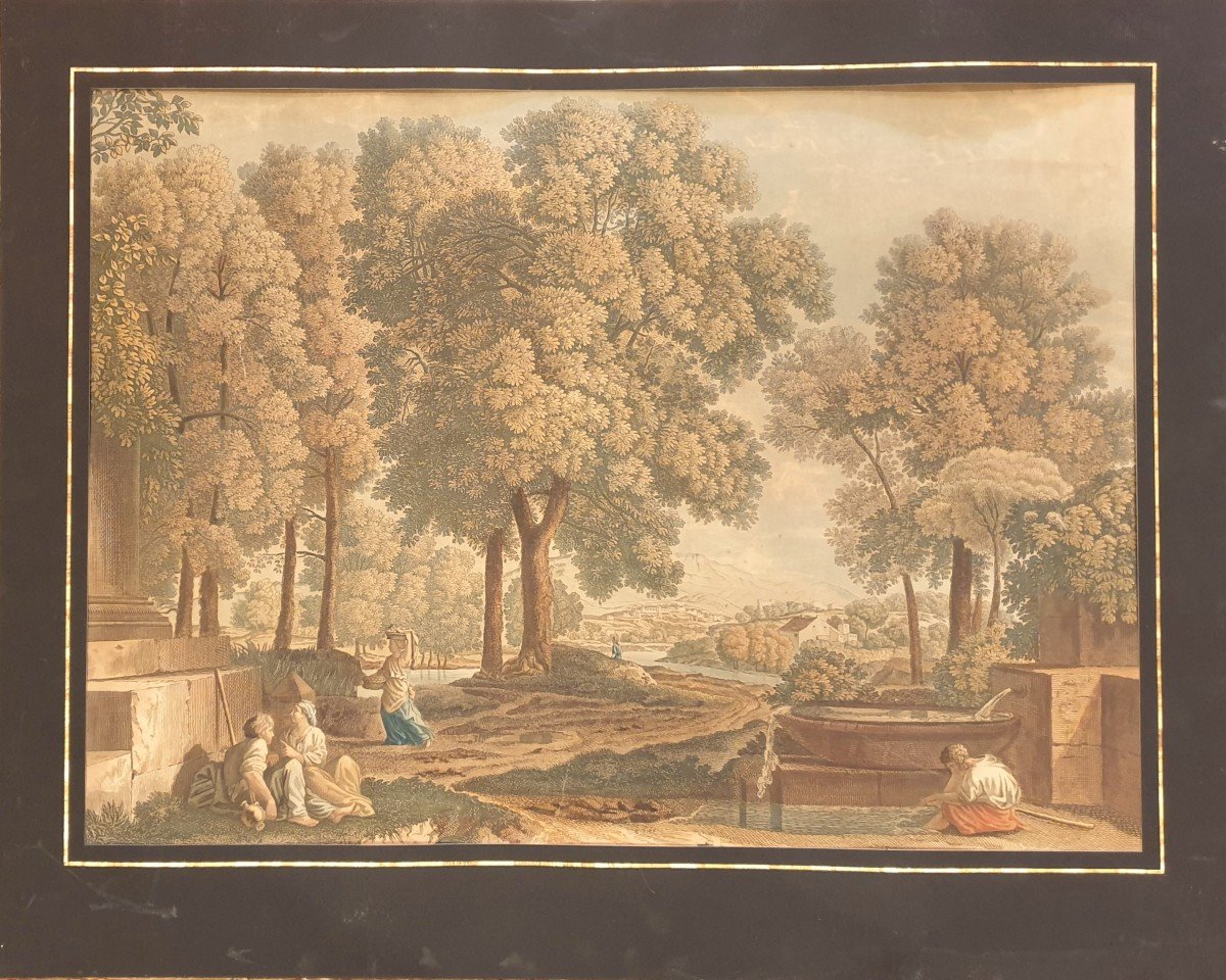 Jean Pierre Marie JAZET (d'après Nicolas POUSSIN) - Les loisirs champêtres-photo-2