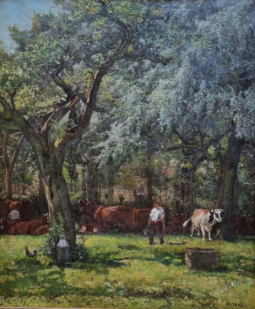 Henri Moral - Milking Cows