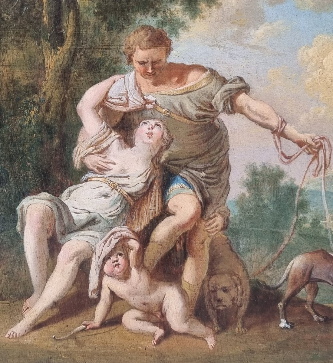 Anicet Charles Gabriel LEMONNIER (Attribué à) - Vénus et Adonis-photo-3