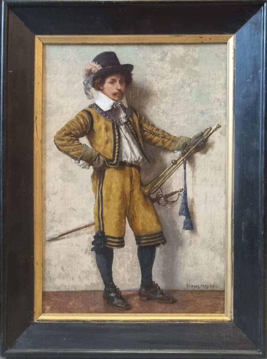 Claus MEYER - Portrait d'un soldat allemand en costume avec une trompette-photo-2