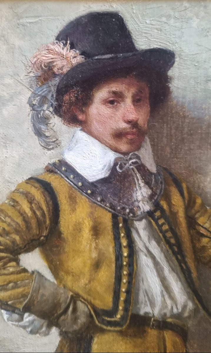 Claus MEYER - Portrait d'un soldat allemand en costume avec une trompette-photo-1