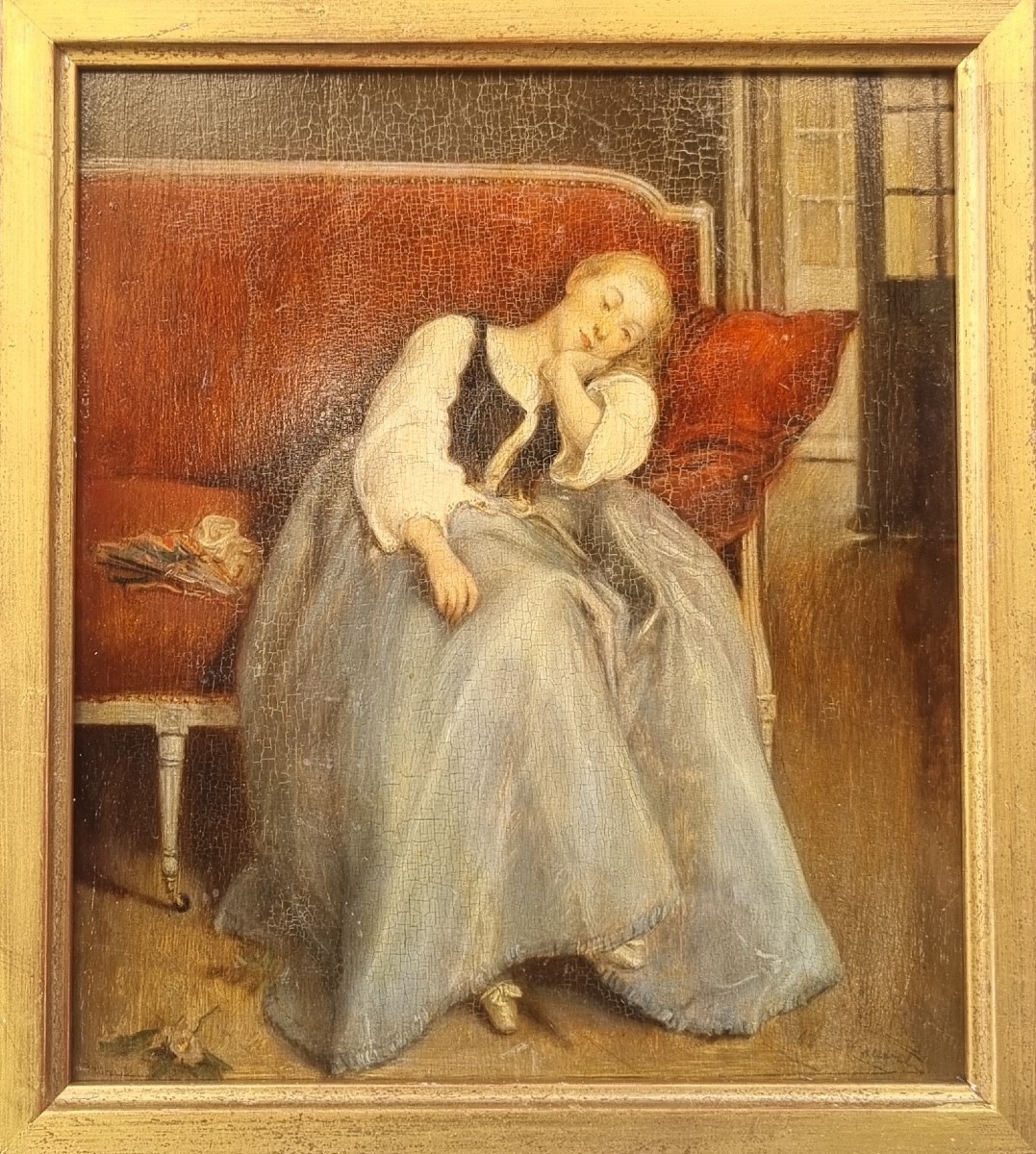 Ecole française de la seconde moitié du XIXe siècle - La sieste-photo-2