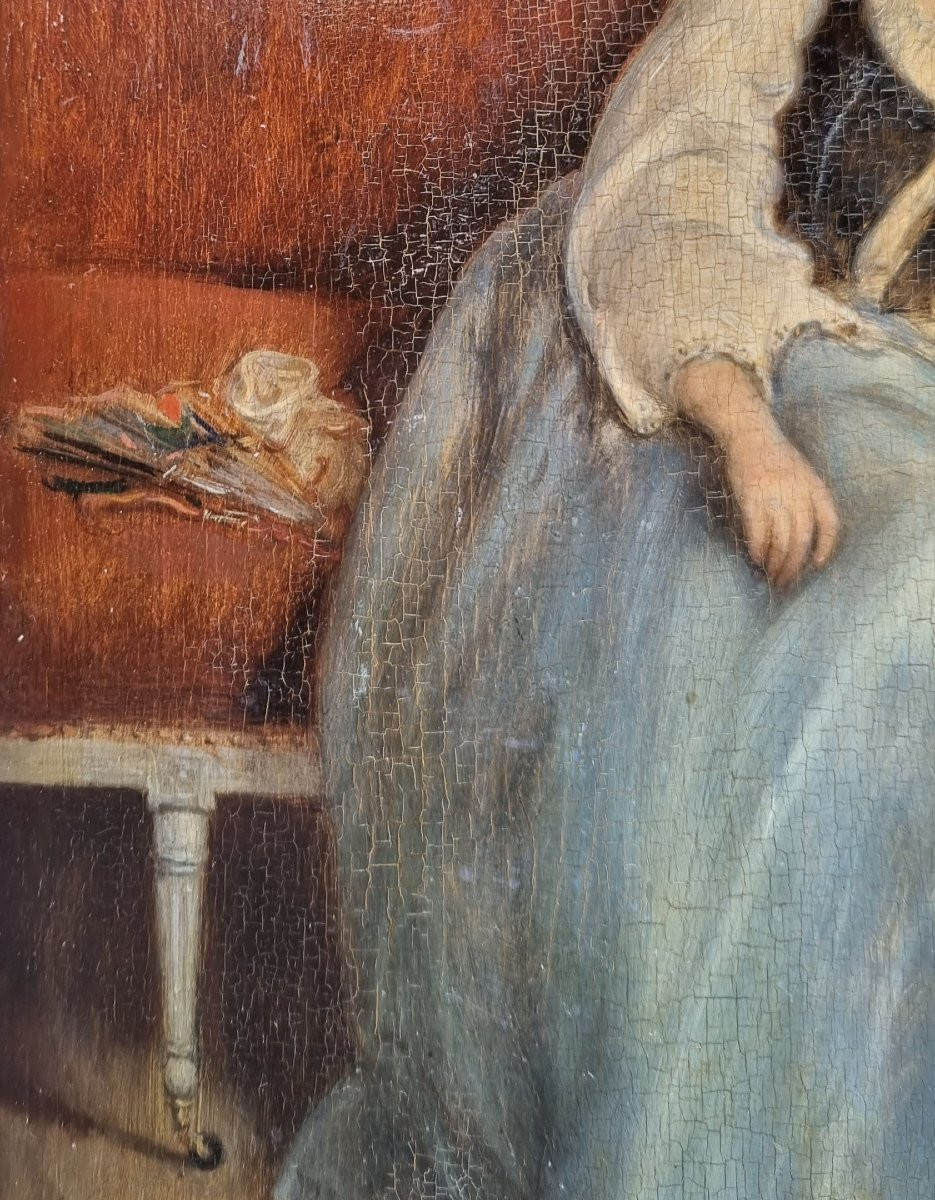 Ecole française de la seconde moitié du XIXe siècle - La sieste-photo-1