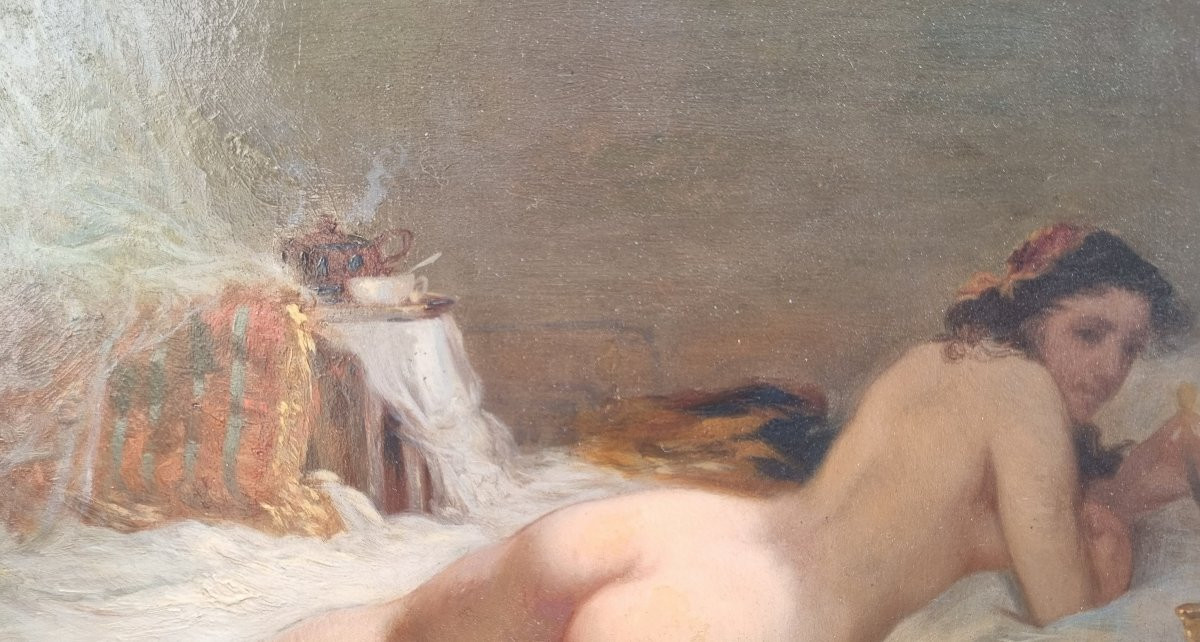 Ecole française du XIXe siècle - L'odalisque -photo-3