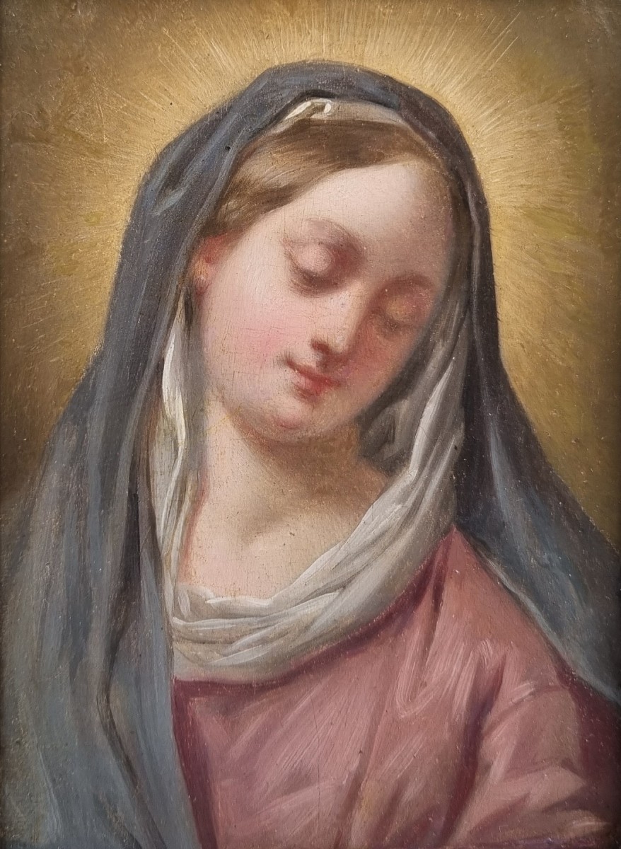 Achille Lecaron - Portraits Of Jesus And His Mother The Virgin Mary-photo-2