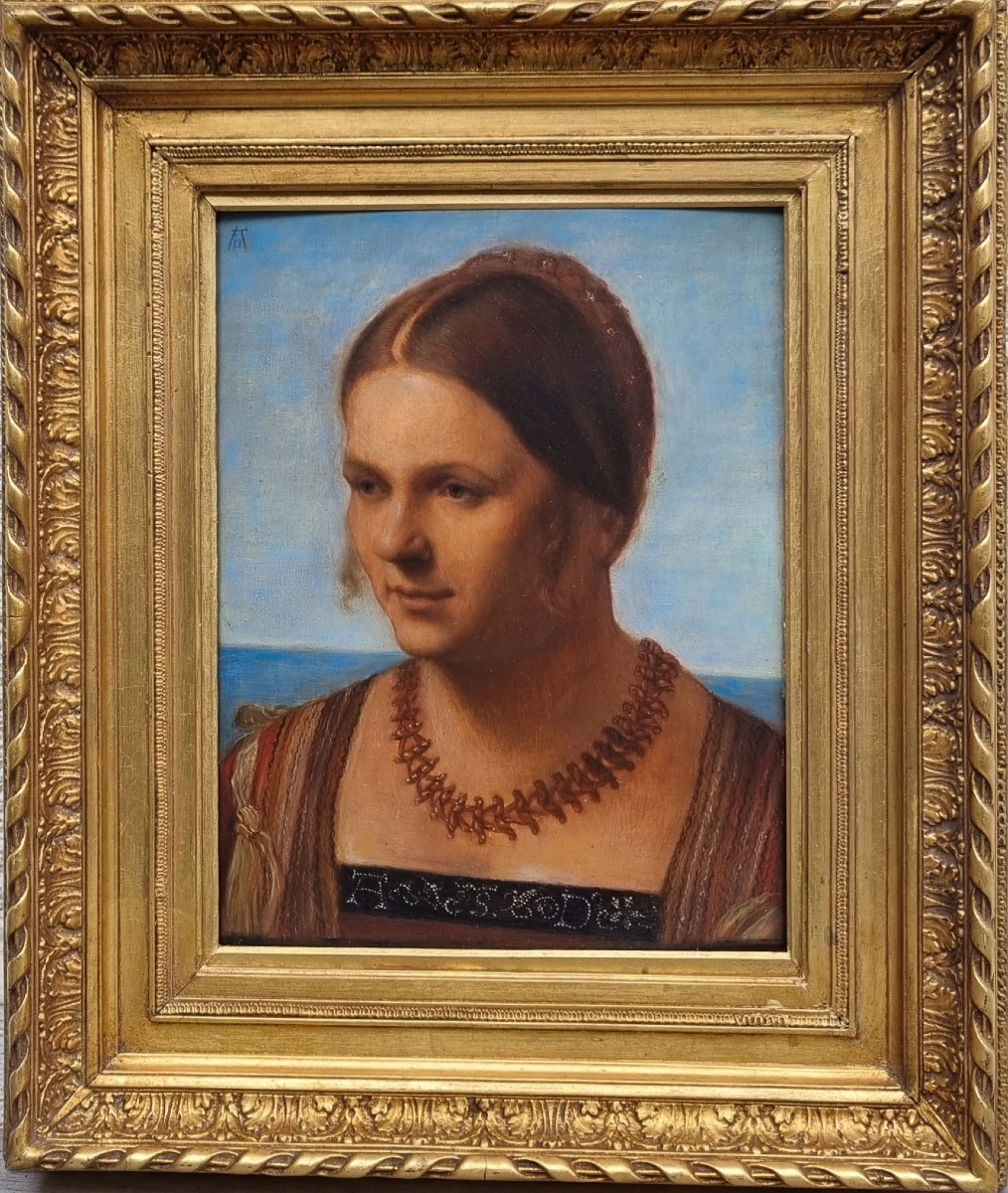 German School Of The Early 20th Century - Portrait Of A Young Venetian Woman -photo-2