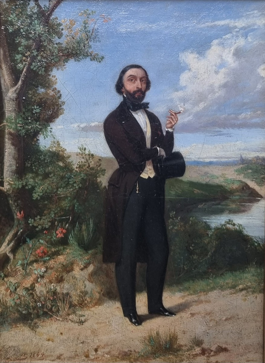 Henri POTTIN - Portrait présumé d'Alfred de Musset