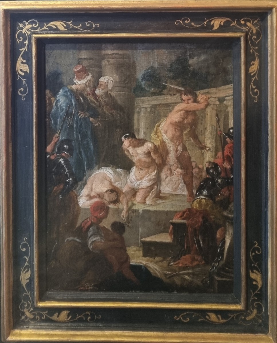 18th Century Venetian School - The Martyrdom Of Saint Cyprian And Saint Flavian Of Carthage?-photo-2