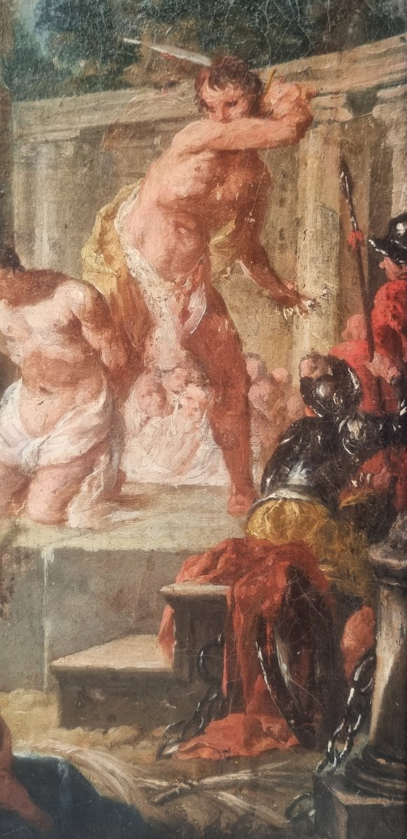 18th Century Venetian School - The Martyrdom Of Saint Cyprian And Saint Flavian Of Carthage?-photo-1