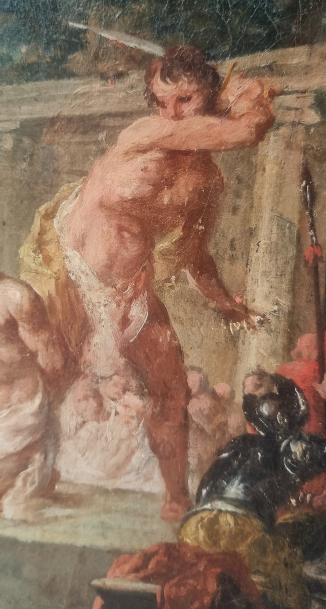 18th Century Venetian School - The Martyrdom Of Saint Cyprian And Saint Flavian Of Carthage?-photo-5