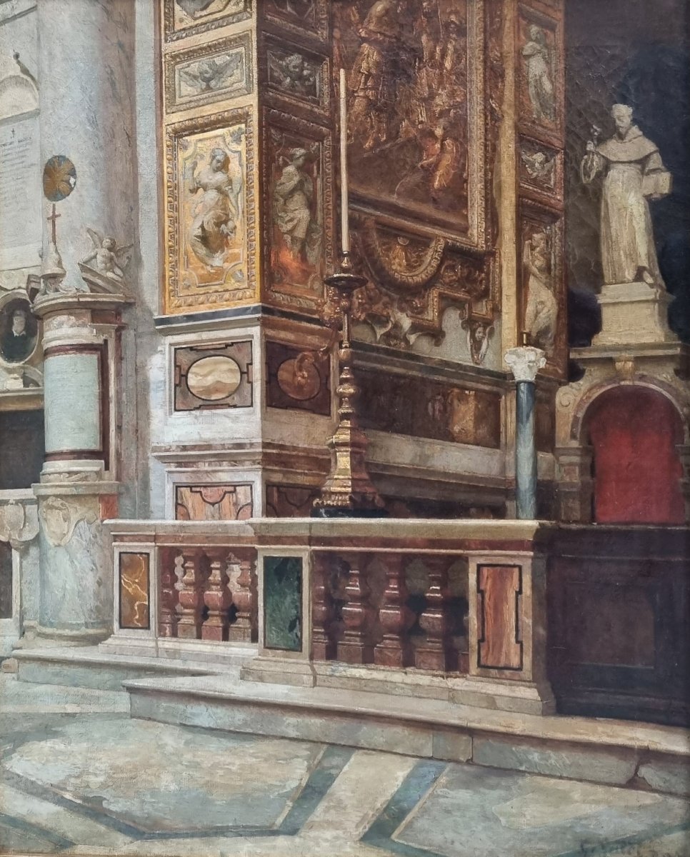 Giuseppe Guidi - Interior Of The Basilica Of Santa Maria Del Popolo In Rome-photo-3