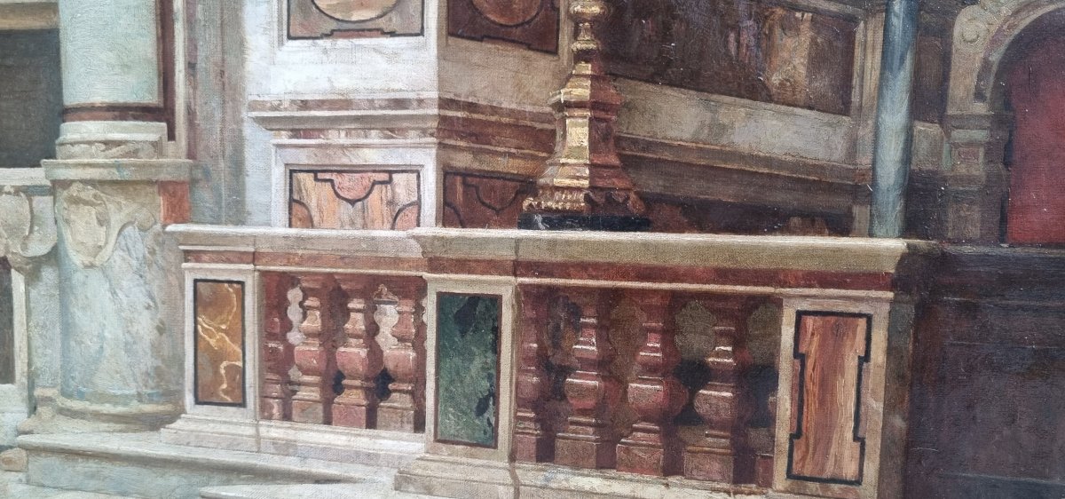 Giuseppe Guidi - Interior Of The Basilica Of Santa Maria Del Popolo In Rome-photo-4