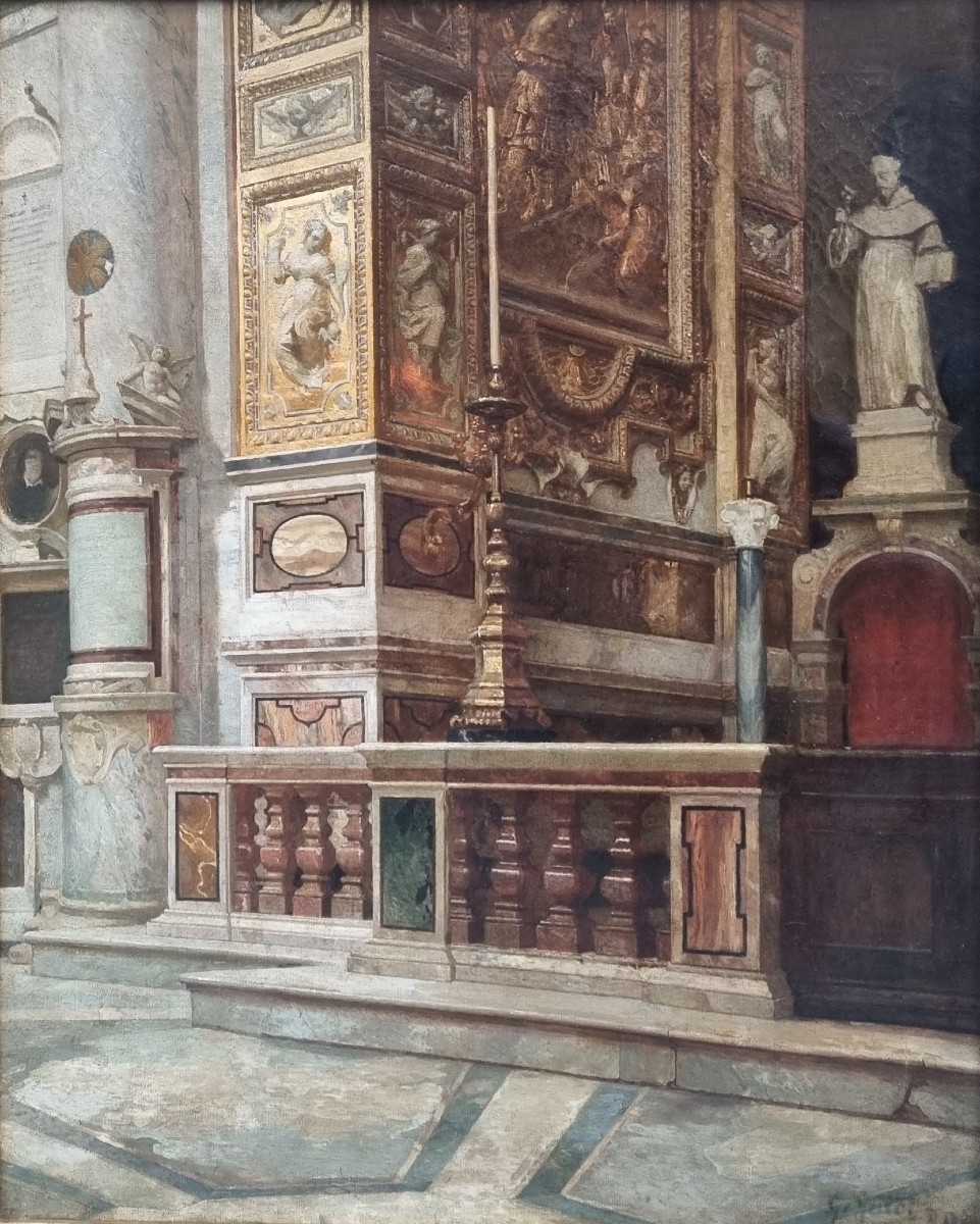 Giuseppe Guidi - Interior Of The Basilica Of Santa Maria Del Popolo In Rome