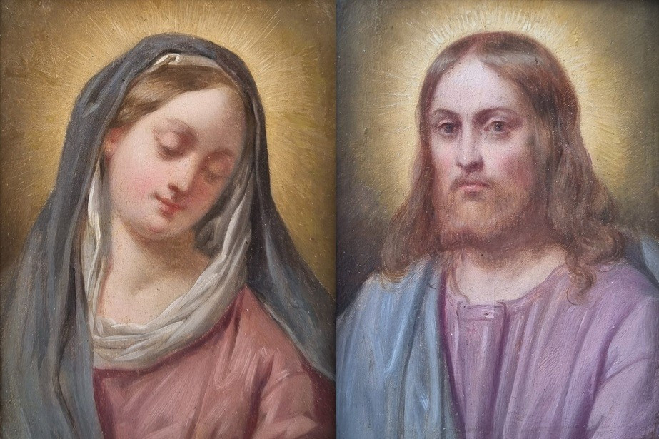Jules Achille Lecaron - Portraits Of Jesus And Mary His Mother