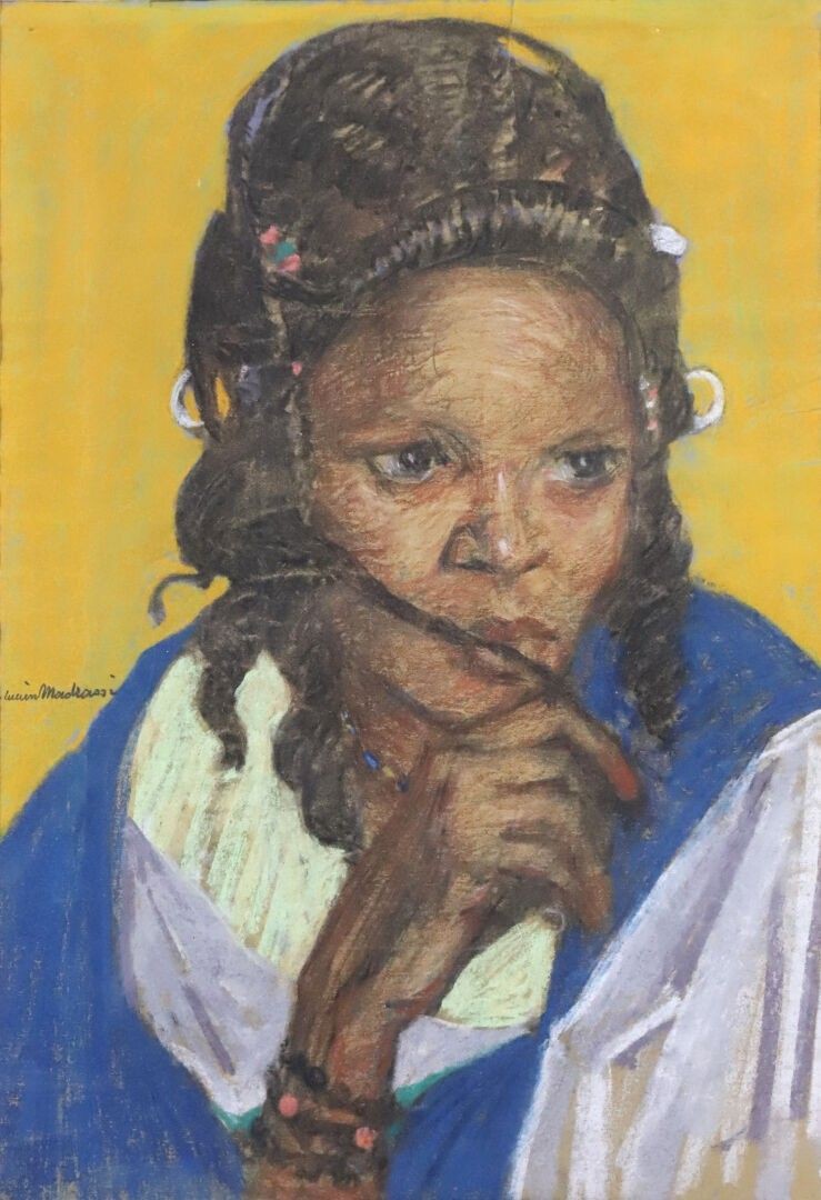 Lucien Madrassi - Portrait Of "sahadana Lidi, A Moorish Woman From A Warrior Tribe"