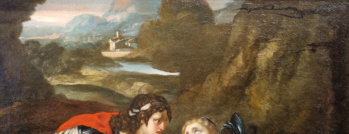 Ecole bolonaise du XVIIe siècle - Tancrède et Clorinde-photo-4