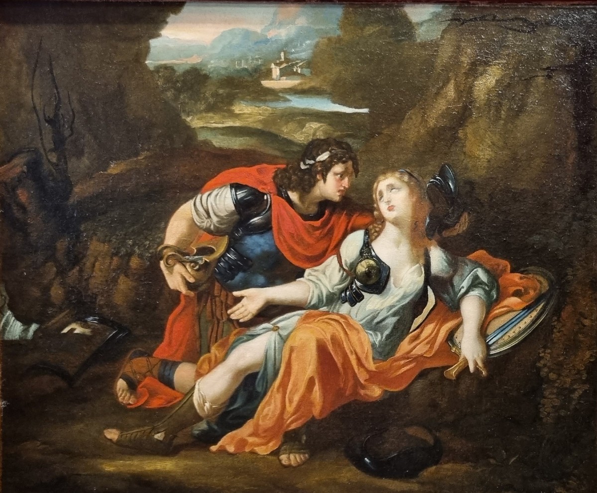 Ecole bolonaise du XVIIe siècle - Tancrède et Clorinde