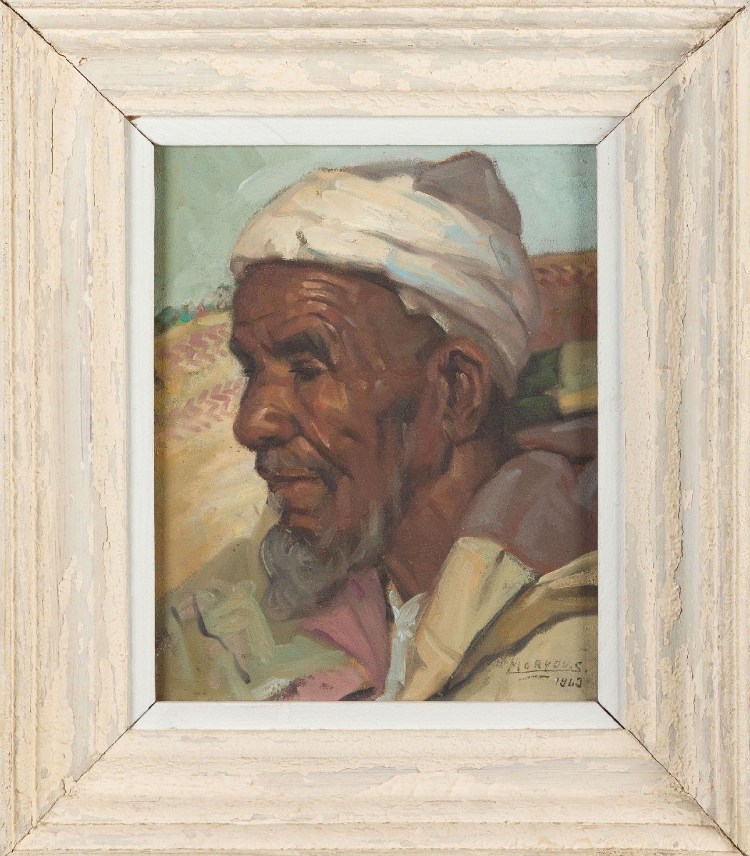 Salomon Moryoussef - Portrait Of An Old Moroccan Man-photo-2