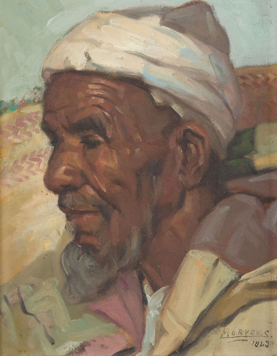 Salomon Moryoussef - Portrait Of An Old Moroccan Man