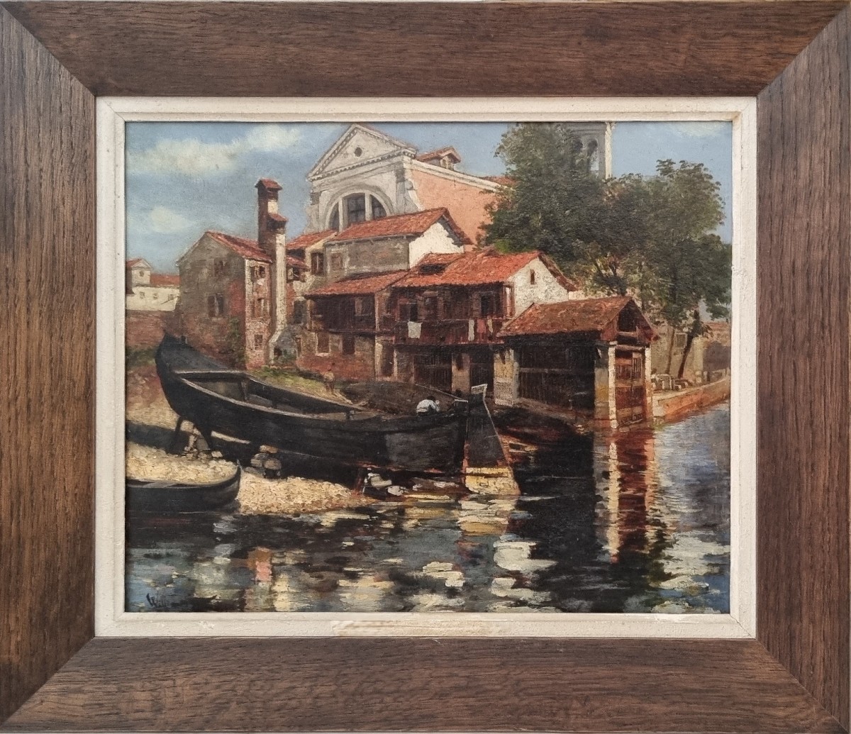 Wiliam SCOTT - Vue du Squero de San Trovaso à Venise-photo-2