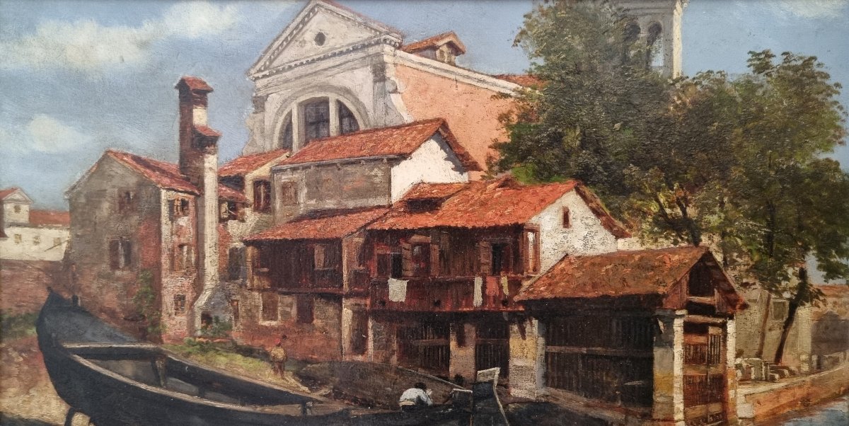 Wiliam SCOTT - Vue du Squero de San Trovaso à Venise-photo-3