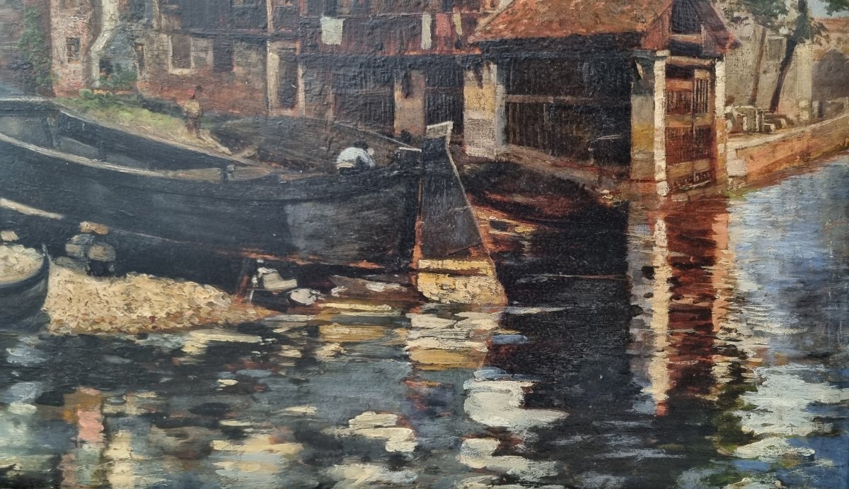 Wiliam SCOTT - Vue du Squero de San Trovaso à Venise-photo-4