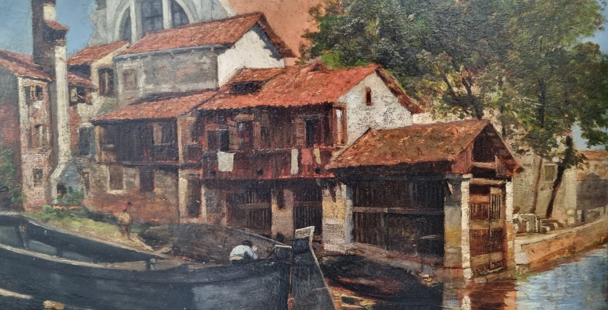 Wiliam SCOTT - Vue du Squero de San Trovaso à Venise-photo-1