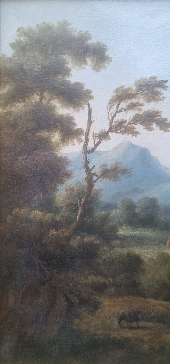George BARRETT (Attribué à) - Paysage animé-photo-6