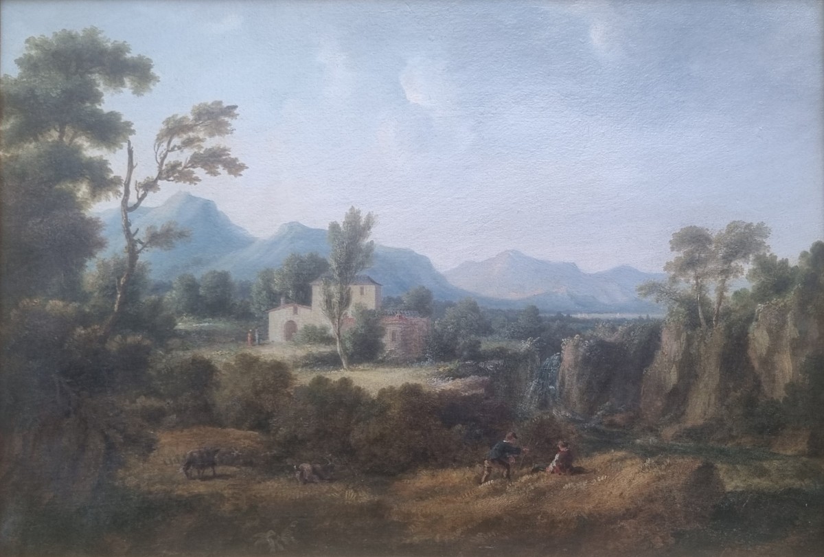 George BARRETT (Attribué à) - Paysage animé