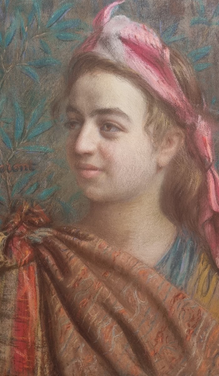 Joseph CORONT - Portrait de Marie Joséphine CORONT, la nièce de l'artiste en 1902-photo-3