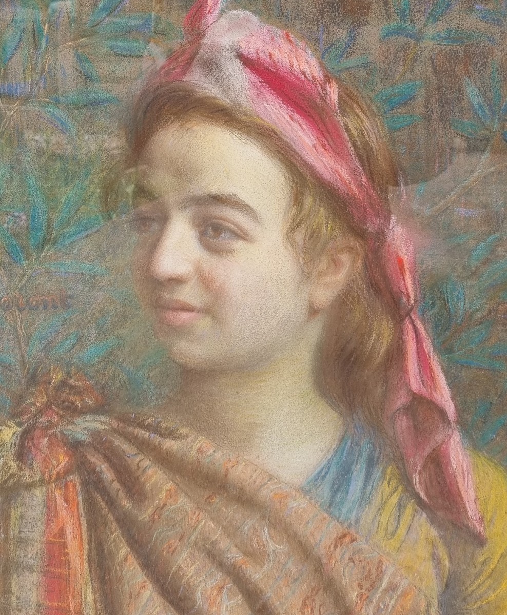 Joseph CORONT - Portrait de Marie Joséphine CORONT, la nièce de l'artiste en 1902-photo-4