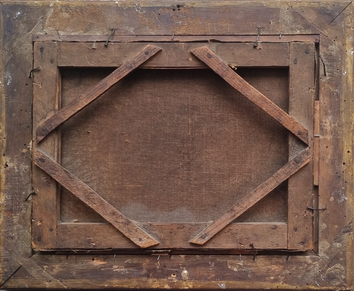 César Van LOO (Attribué à) - Porte de ville en ruine près d"une forge-photo-4