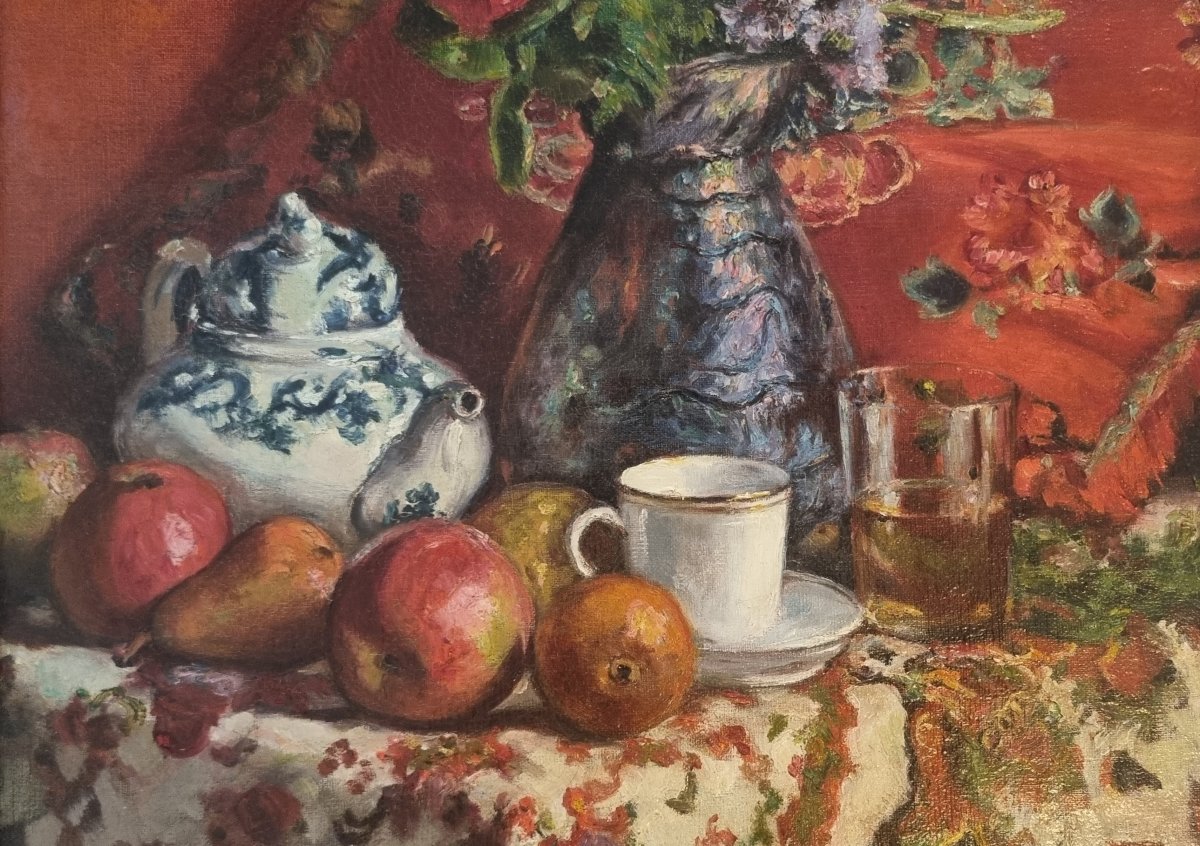 Roger MASSON - Nature morte aux fruits-photo-4