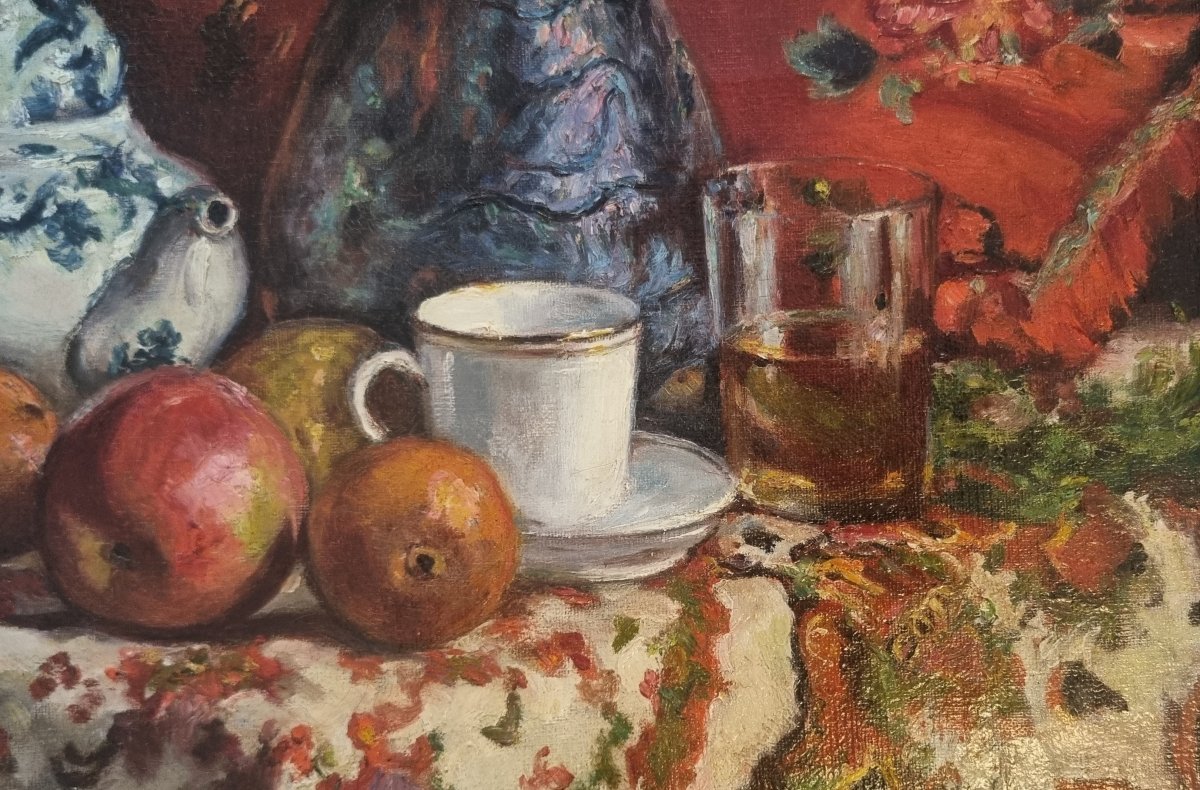 Roger MASSON - Nature morte aux fruits-photo-3