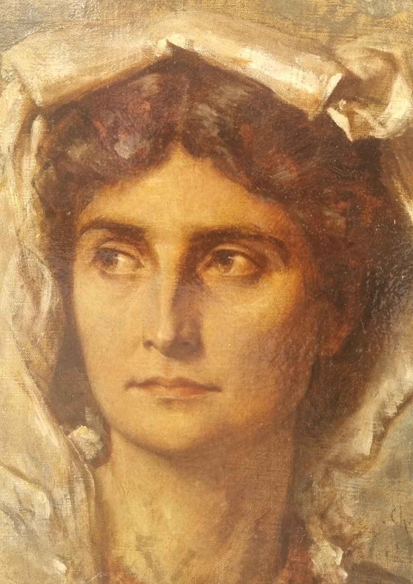 Charles Bellay - Portrait Of An Italian Woman-photo-3
