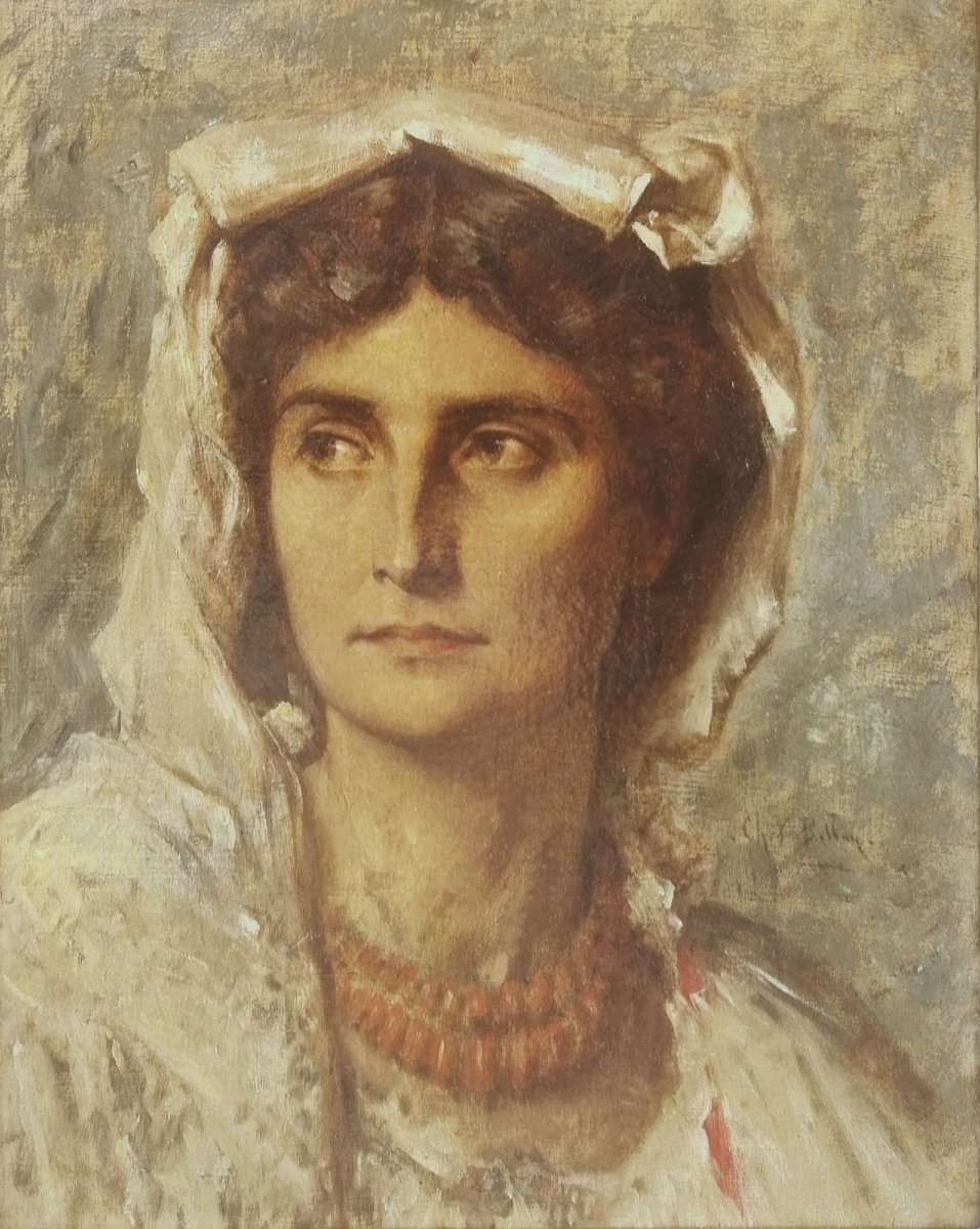 Charles Bellay - Portrait Of An Italian Woman-photo-3