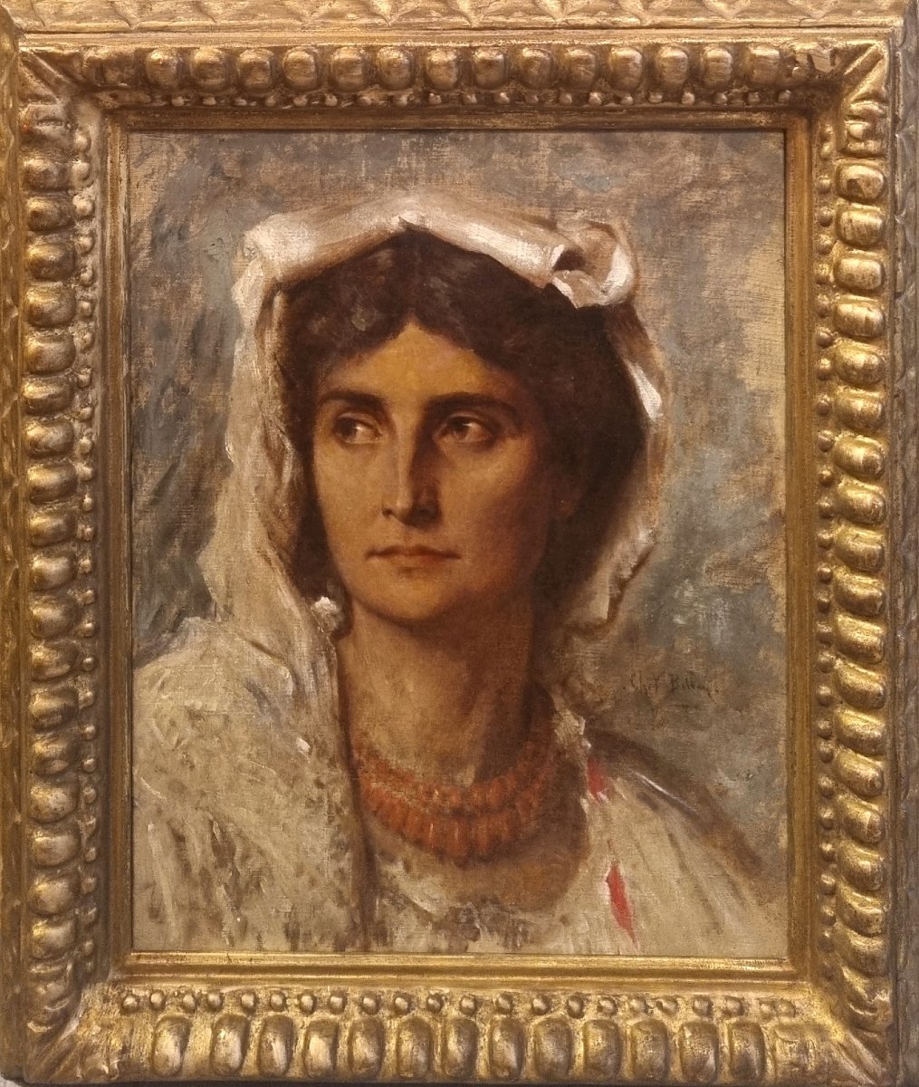Charles Bellay - Portrait Of An Italian Woman-photo-2