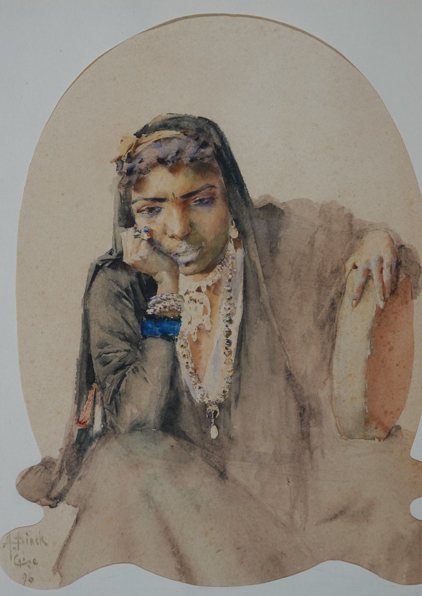 Alphonse Birck - Portrait Of An Egyptian Woman