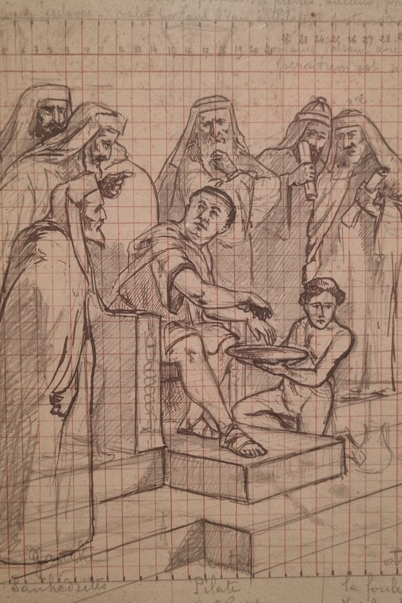 Bernard Bruyere - Study For Christ Before Pilate-photo-4