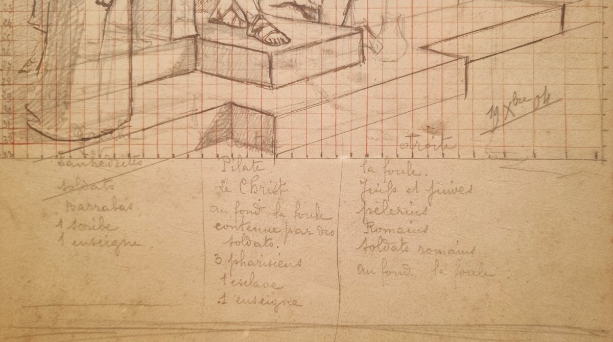 Bernard Bruyere - Study For Christ Before Pilate-photo-5