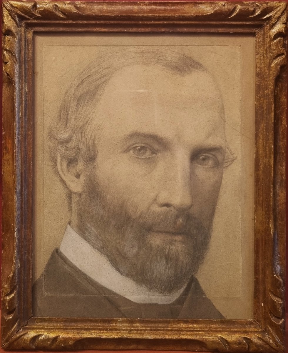 Ecole française du XIXe siècle - Portrait présumé du chapelain Rounseville Alger (1822-1905)-photo-2