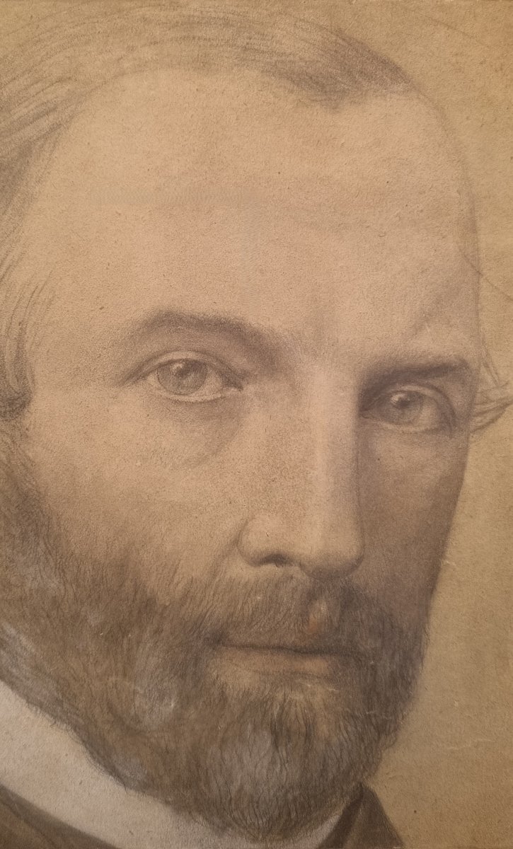 Ecole française du XIXe siècle - Portrait présumé du chapelain Rounseville Alger (1822-1905)-photo-3