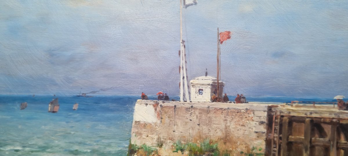 Théodore Weber - The Jetty At Le Tréport-photo-3