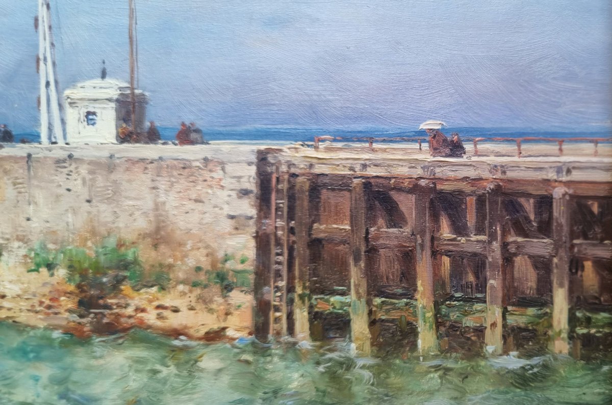 Théodore Weber - The Jetty At Le Tréport-photo-4