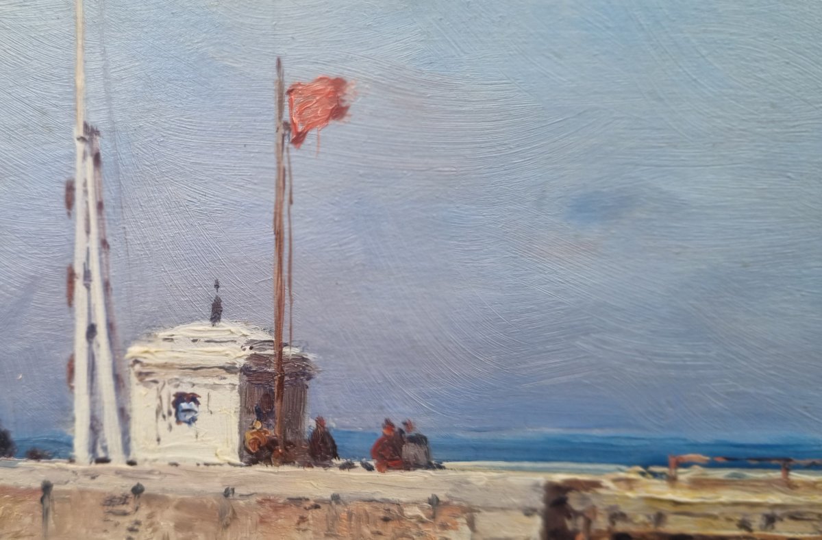 Théodore Weber - The Jetty At Le Tréport-photo-1
