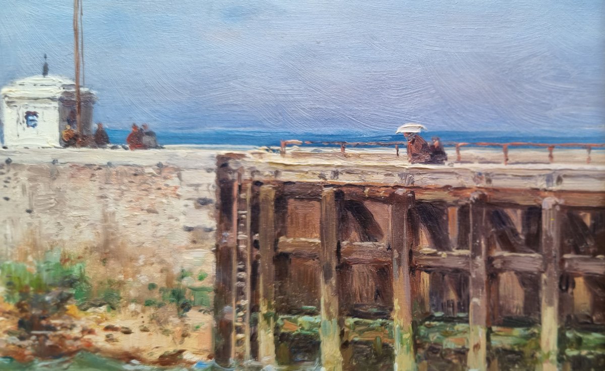Théodore Weber - The Jetty At Le Tréport-photo-4