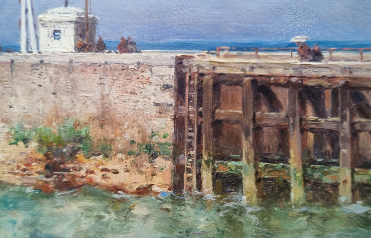 Théodore Weber - The Jetty At Le Tréport-photo-5