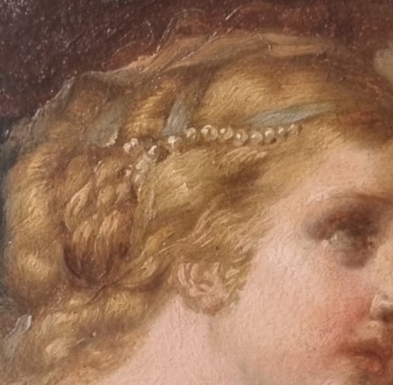 Jean-BaptIste GREUZE (Entourage de ) - Etude pour une Sainte Marie Madeleine -photo-1