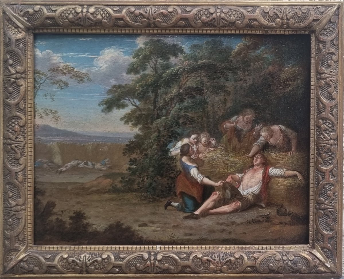 Jacques Sébastein LECLERC dit LECLERC des Gobelins - La sieste du moissonneur-photo-2
